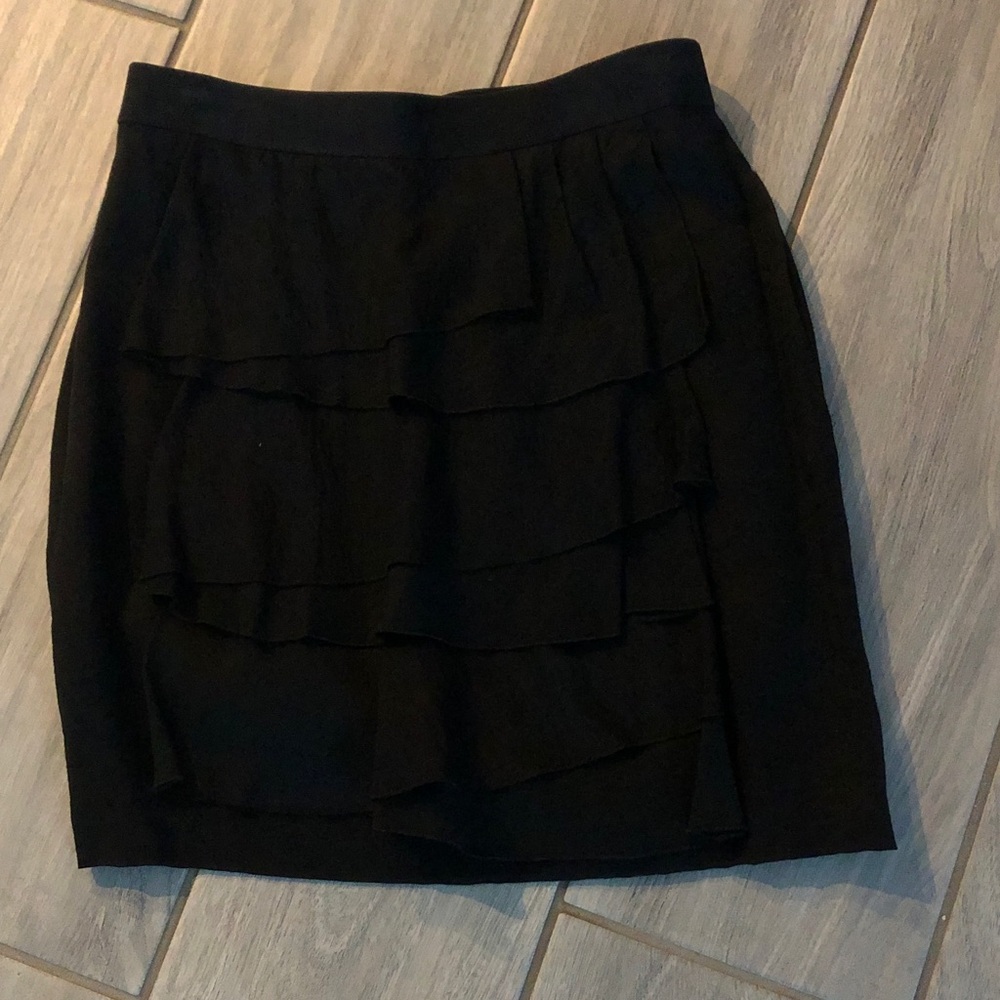Elegant Black Tiered Skirt